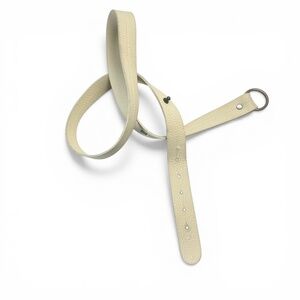 Gap Pebbled leather O-ring buckle Belt in offwhite made in england Size XL